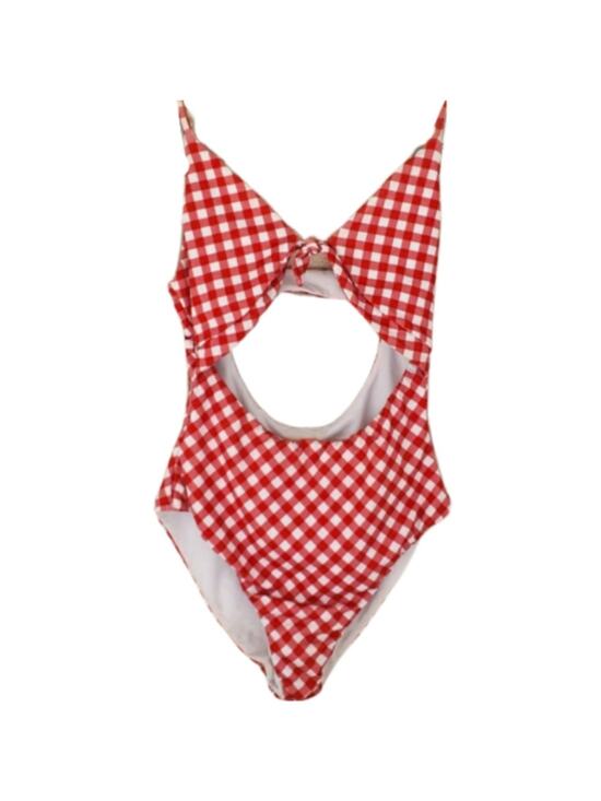 Chaser Other - Chaser Tie Front Monokini One Piece Swimsuit - Red Size M